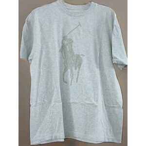 Polo Ralph Lauren Big Pony TShirt Mens Large Gray Classic Logo Preppy Streetwear